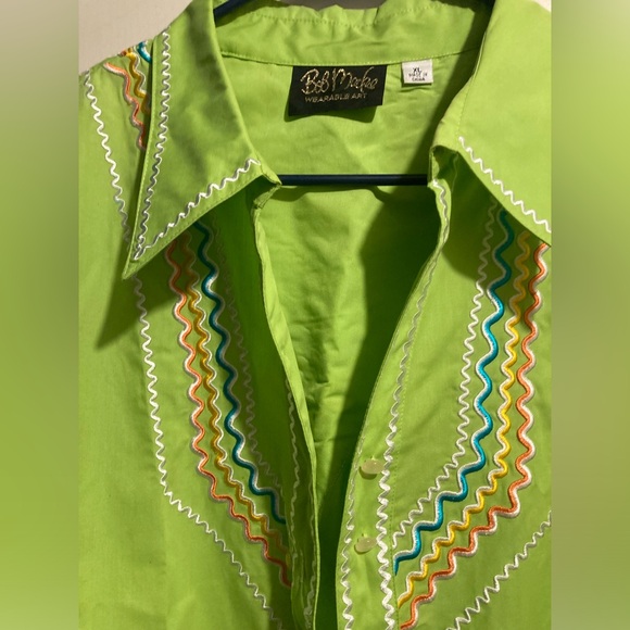 Bob Mackie embroidered blouse - Picture 6 of 7